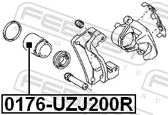Поршень суппорта тормозного, заднего AND 37615202 цена, от 12.47 USD