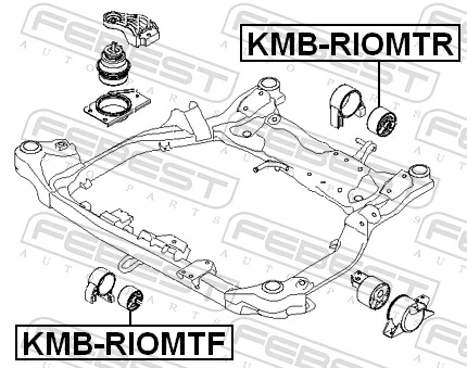 KMBRIOMTF Febest Сайлентблок кронштейна передней подушки двигателя