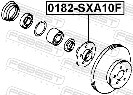0182SXA10F Febest Ступица колеса передняя