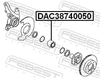 Rolamento de cubo dianteiro Nissan Sunny II N13