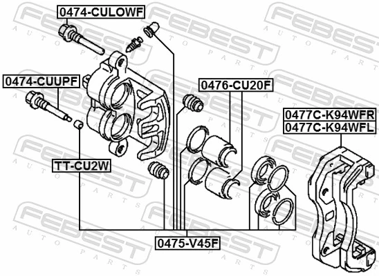 MB858397 Chrysler Скоба суппорта переднего