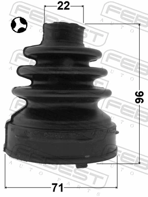 0215F15T Febest Пыльник ШРУСа передней полуоси внутренний