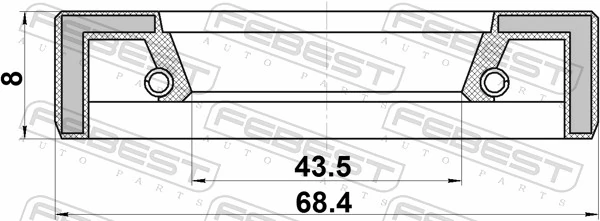 95FAY45680708X Febest Сальник раздатки