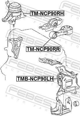 TMNCP90RH Febest Правая подушка двигателя