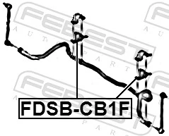 FDSBCB1F Febest Разрезная втулка стабилизатора