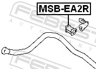MSBEA2R Febest Прокладка стабильзатора заднего