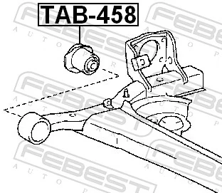 TAB458 Febest Сайлентблок балки моста