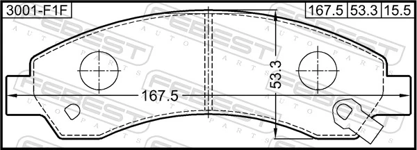 3001F1F Febest Колодки передние