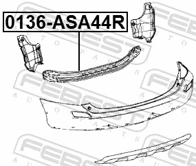 0136ASA44R Febest Накладка бампера заднего, верхняя защитная (ступень-подножка)
