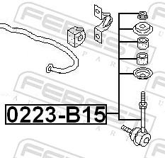 Montante de estabilizador traseiro Nissan Sunny 3 N14
