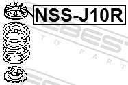 NSSJ10R Febest Резиновое кольцо пружины задней