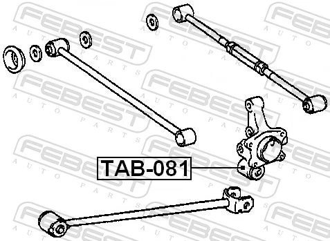 TAB081 Febest Сайлентблок цапфы