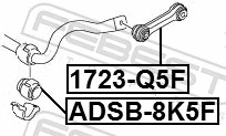 1723Q5F Febest Стойка переднего стабилизатора