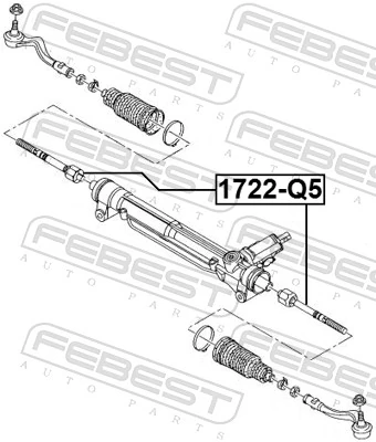 1722Q5 Febest Тяги рулевые