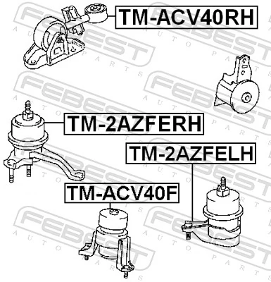 TMACV40F Febest Подушка передней опоры двигателя