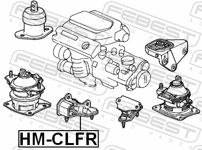 HMCLFR Febest Подушка (опора) двигателя левая нижняя