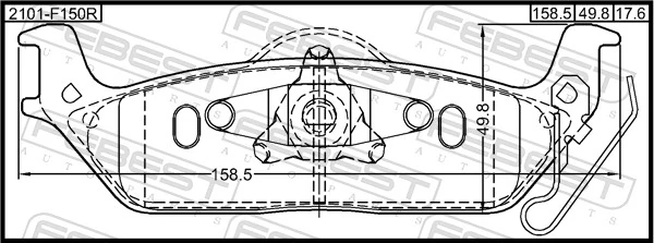 Задние тормозные колодки 8L3Z2V200B Ford