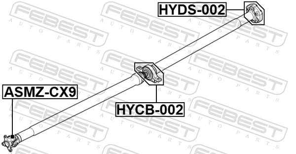 HYCB002 Febest Подвесной подшипник кардана