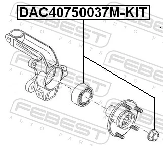 DAC40750037MKIT Febest Подшипник ступицы передней