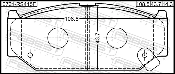 0701RS415F Febest Колодки передние