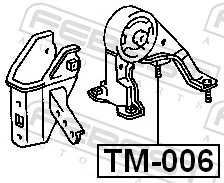 TM006 Febest Задняя подушка двигателя