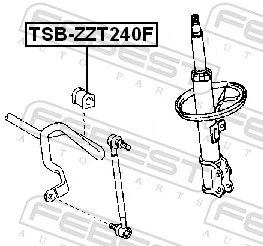 TSBZZT240F Febest Разрезная втулка стабилизатора