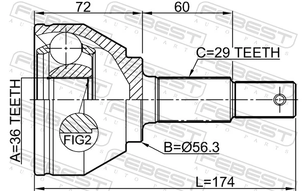 ШРУС наружный передний BB4948 Posterparts