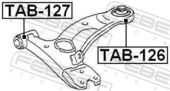 TAB126 Febest Сайлентблок нижнего переднего рычага
