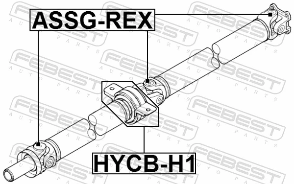 HYCBH1 Febest Подвесной подшипник кардана