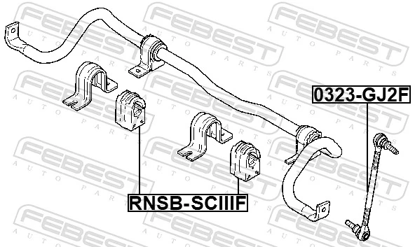 RNSBSCIIIF Febest Разрезная втулка стабилизатора