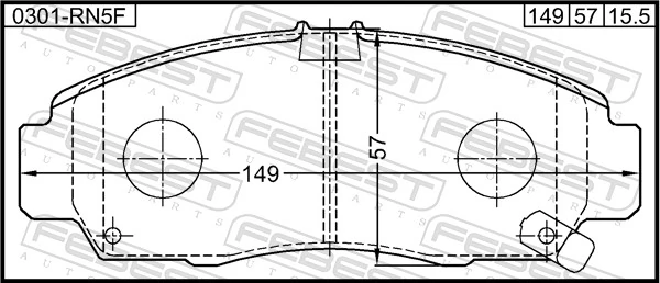 0301RN5F Febest Колодки передние