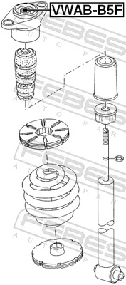 Suporte de amortecedor traseiro Volkswagen Passat 3B5