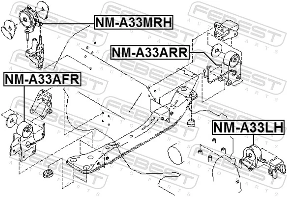 NMA33ARR Febest Задняя подушка двигателя