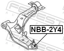 NBB2Y4 Febest Пыльник опоры шаровой нижней