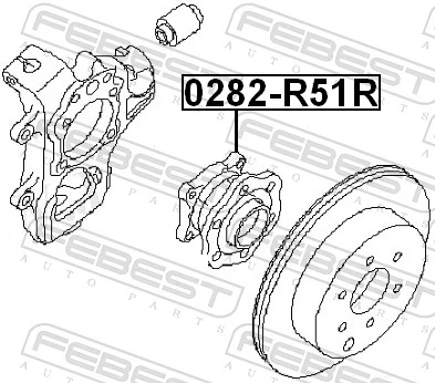 0282R51R Febest Ступица задняя