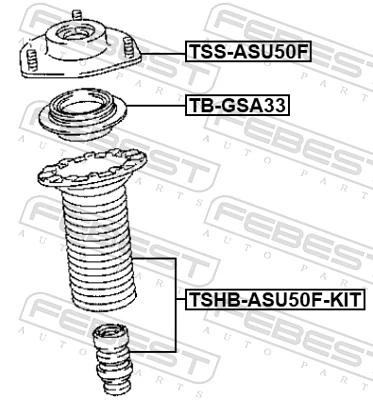 TSSASU50F Febest Подушка амортизатора переднего
