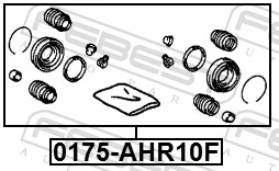 0175AHR10F Febest Ремкомплект суппорта тормозного, переднего