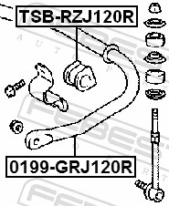 0199GRJ120R Febest Стабилизатор задней балки