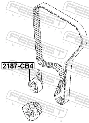 2187CB4 Febest Ролик натяжителя ремня ГРМ