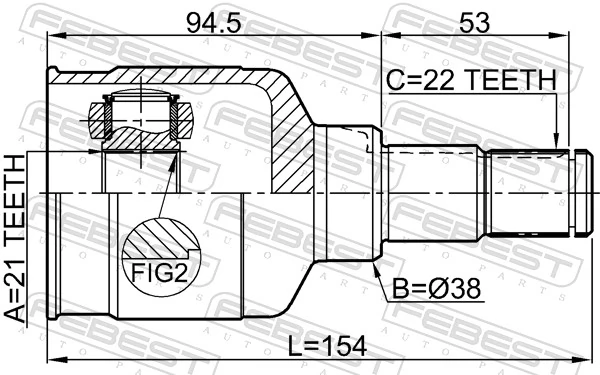 0711RH416 Febest