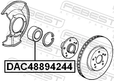 DAC48894244 Febest Подшипник ступицы передней