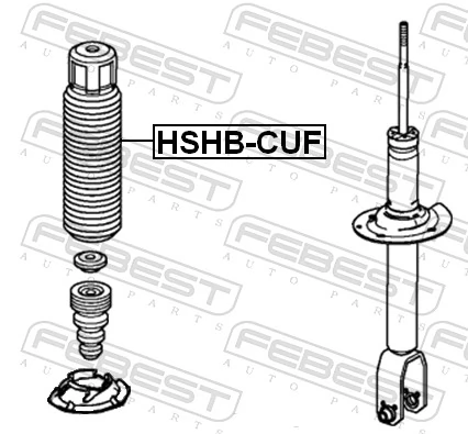 HSHBCUF Febest Пыльник заднего амортизатора