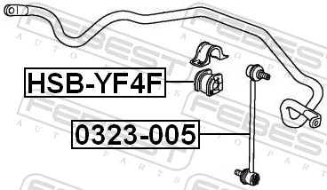 HSBYF4F Febest Разрезная втулка стабилизатора