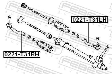 0221T31LH Febest Наружный наконечник рулевой тяги