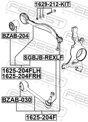 BZAB030 Febest Сайлентблок нижнего переднего рычага