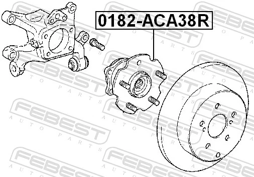 0182ACA38R Febest Ступица задняя