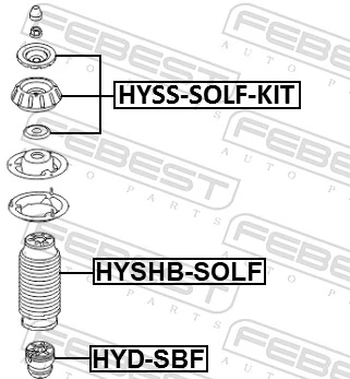 HYSSSOLFKIT Febest Подушка амортизатора переднего