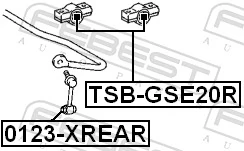 TSBGSE20R Febest Прокладка стабильзатора заднего