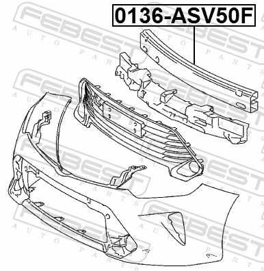 0136ASV50F Febest Балка бампера переднего