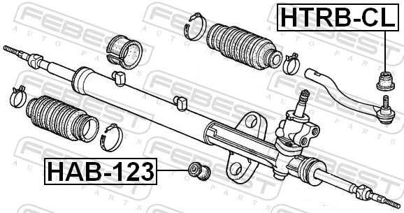 HTRBCL Febest Пыльник рулевого наконечника